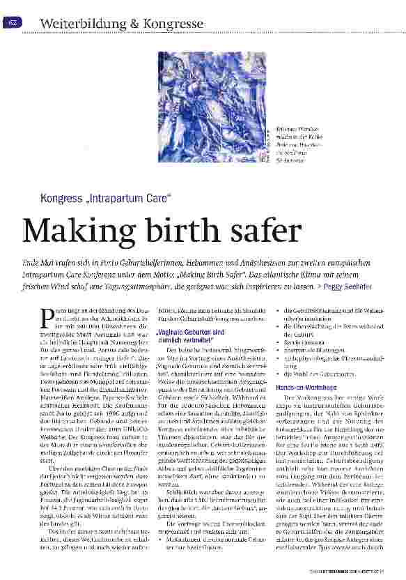 Vorschauseite 1: Making birth safer