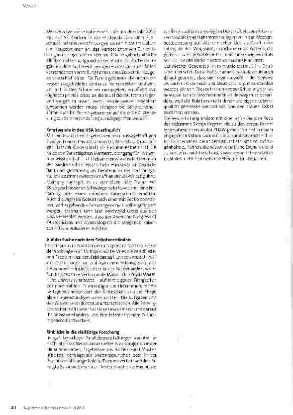 Vorschauseite 2: Von der «alten Schule» bis zur neusten Forschung