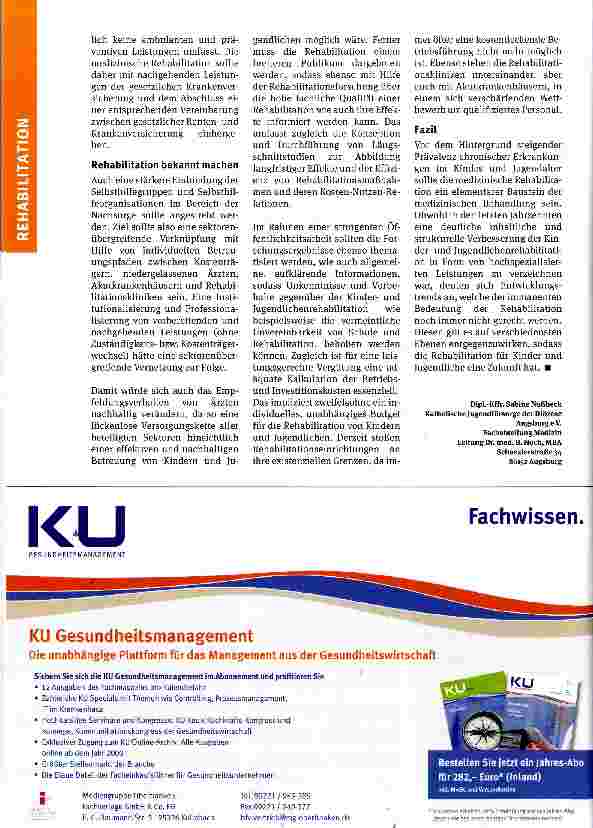 Vorschauseite 4: Die Kinderund Jugendlichenrehabilitation in der Krise