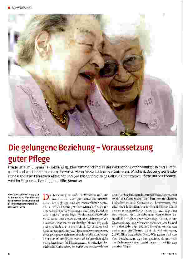 Vorschauseite 1: Die gelungene Beziehung - Voraussetzung guter Pflege