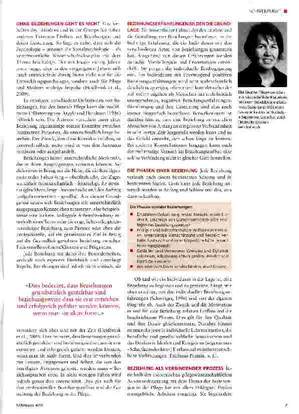 Vorschauseite 2: Die gelungene Beziehung - Voraussetzung guter Pflege