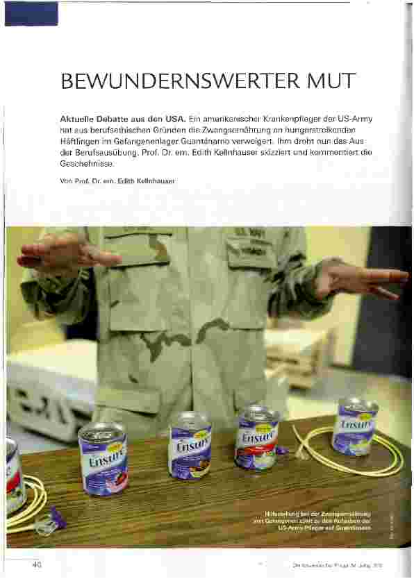 Vorschauseite 1: BEWUNDERNSWERTER MUT