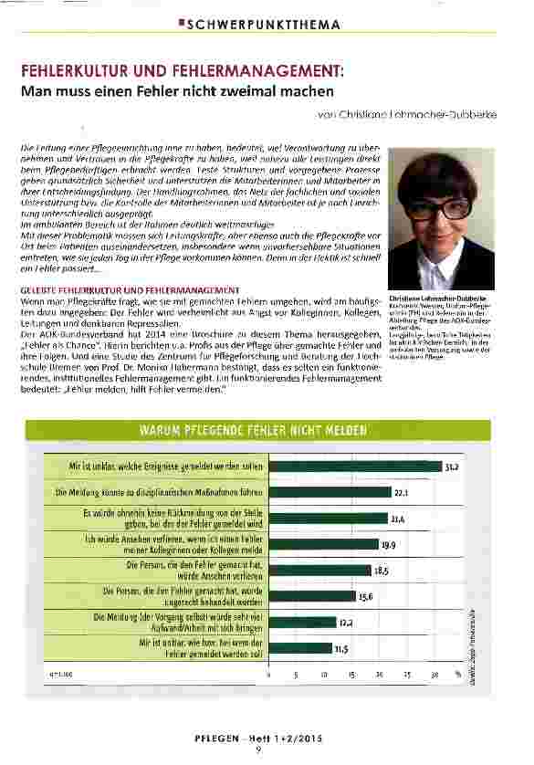 Vorschauseite 1: FEHLERKULTUR UND FEHLERMANAGEMENT: Man muss einen Fehler nicht zweimal machen
