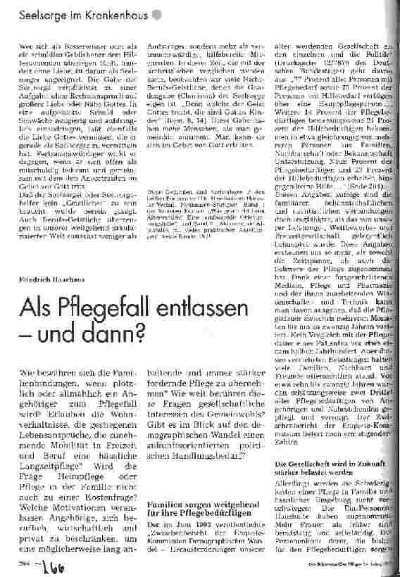 Vorschauseite 1: Als Plfegefall entlassen - und dann?