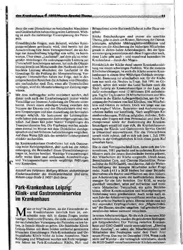 Vorschauseite 5: Erfahrungen bei der Vergabe von Reinigungsarbeiten im Kreiskrankenhaus Groß-Gerau