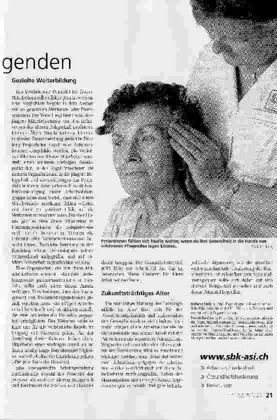Vorschauseite 2: Die Trümpfe der älteren Pflegenden