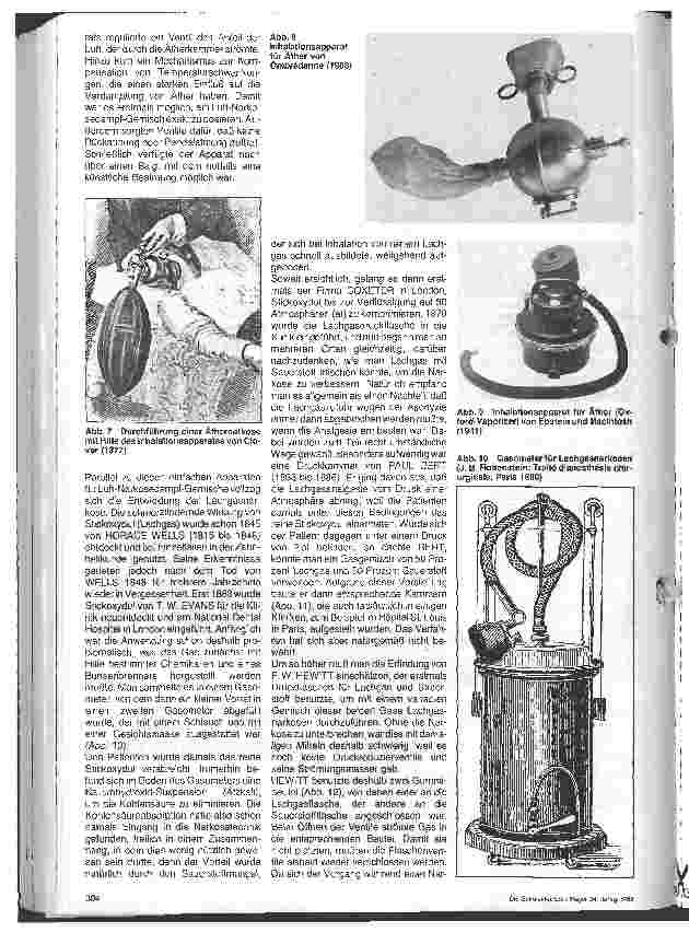 Vorschauseite 3: Von Inhaltionsgerät für Schwefeläther zum modernen Nakoseapperat