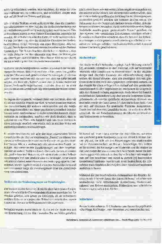 Vorschauseite 3: Gemeinsam reflektieren: Die Entwicklung einer neuenStrategie, um Nutzer dauerhaft in die Ausbildung vonpsychiatrischen Pflegefachkräften einzubeziehen