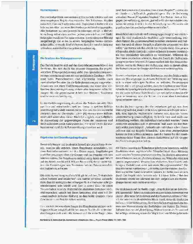 Vorschauseite 4: Gemeinsam reflektieren: Die Entwicklung einer neuenStrategie, um Nutzer dauerhaft in die Ausbildung vonpsychiatrischen Pflegefachkräften einzubeziehen