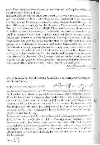 Vorschauseite 1: Die Bedeutung der Familie für den Kranken aus der Sicht der Gemeindekrankenschwester