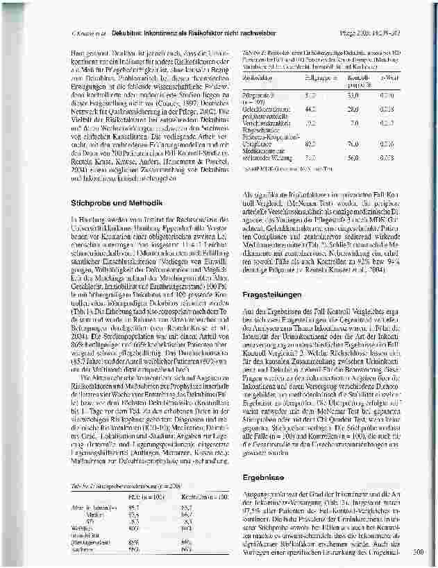 Vorschauseite 2: Inkontinenz als Risikofaktor für Dekubitus hält kritischer Überprüfung nicht stand