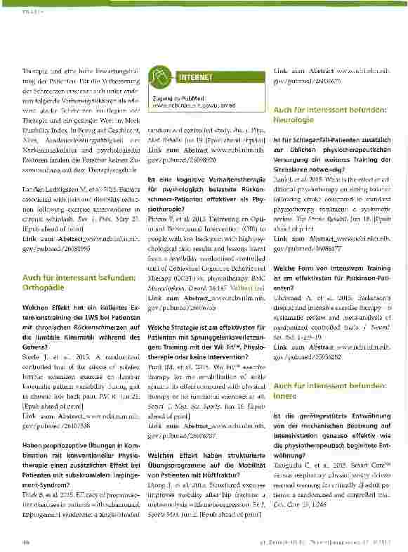 Vorschauseite 5: Evidenz-Update 8 2015