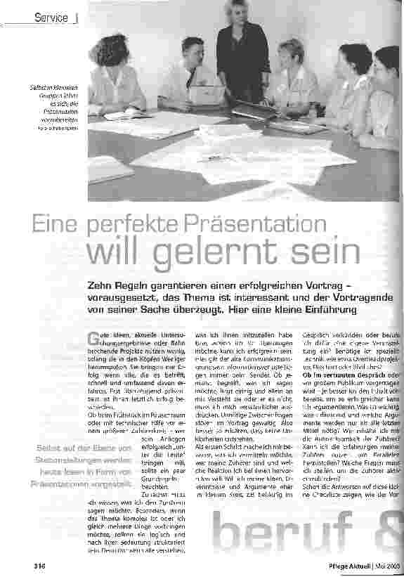 Vorschauseite 1: Eine perfekte Präsentation will gelernt sein