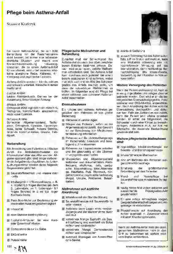 Vorschauseite 1: Pflege beim Asthma - Anfall.
