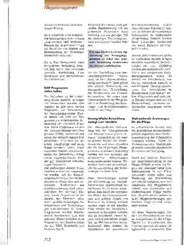 Vorschauseite 2: Vernetzung und Integration in der Gesundheitsversorgung