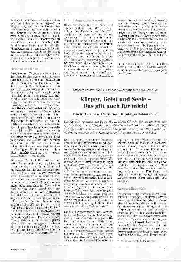 Vorschauseite 1: Körper, Geist und Seele -Das gilt auch für mich!