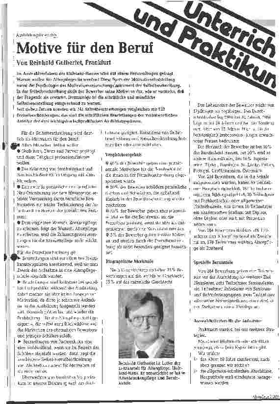 Vorschauseite 1: Motive für den Beruf Ausbildungsbewerber