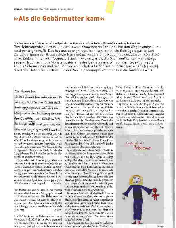 Vorschauseite 1: Als die Gebärmutter kamHebammenunterricht an der Grundschule