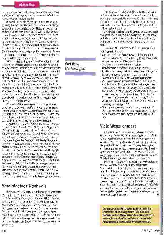 Vorschauseite 2: Ganzheitlich pflegen, ganzheitlich dokumentieren Im Klinikum rechts der Isar in München wurden ein neues Pflegekonzept und Dokumentationsverfahren entwickelt