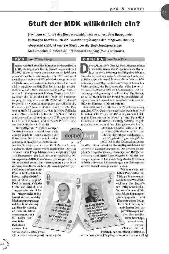 Vorschauseite 1: Stuft der MDK willkürlich ein?