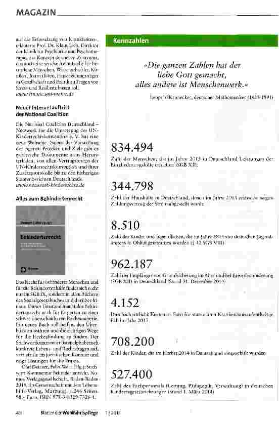 Vorschauseite 5: Fachinformationen der Blätter der Wohlfahrtspflege