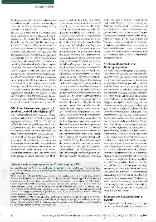 Vorschauseite 3: Welche Akademisierung wollen wir?