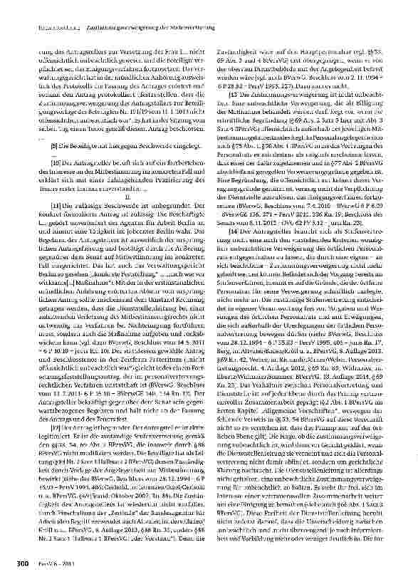 Vorschauseite 2: Zustimmungsverweigerung der Stufenvertretung bei Unbeachtlichkeit der Zustimmungsverweigerung des örtlichen Personalrats
