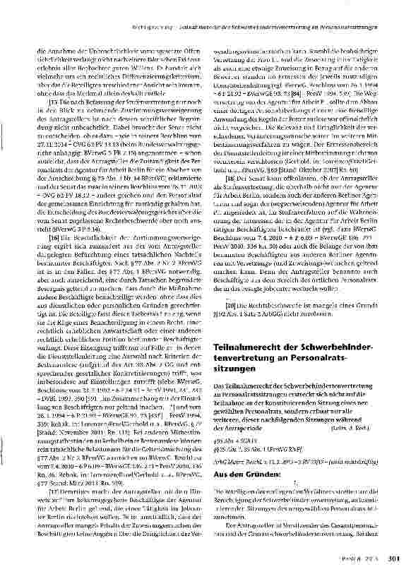 Vorschauseite 3: Zustimmungsverweigerung der Stufenvertretung bei Unbeachtlichkeit der Zustimmungsverweigerung des örtlichen Personalrats