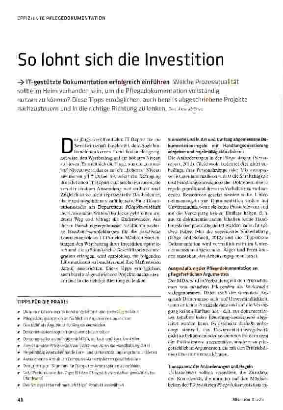 Vorschauseite 1: So lohnt sich die Investition