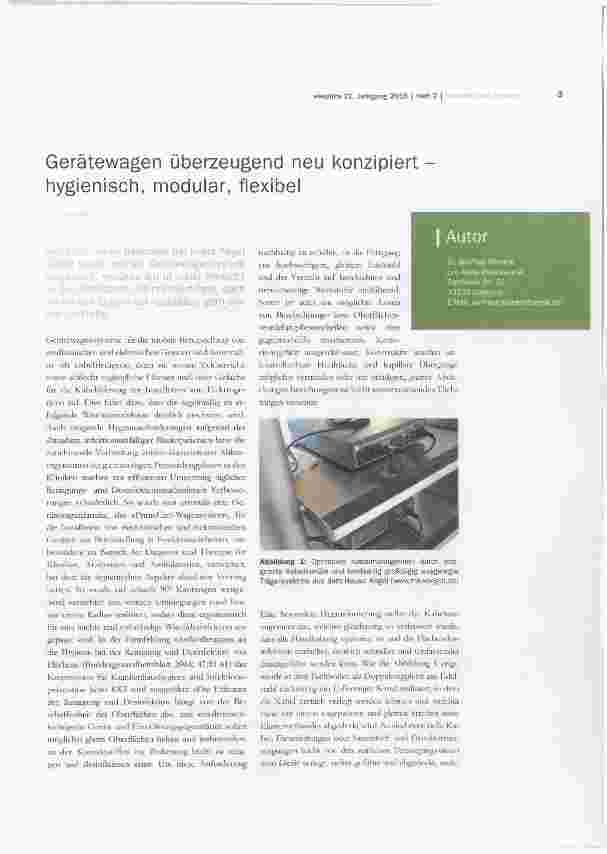 Vorschauseite 1: Gerätewagen überzeugend neu konzipiert hygienisch, modular, flexibel