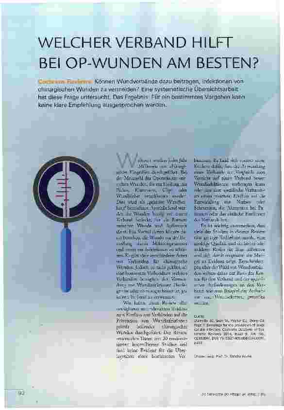 Vorschauseite 1: WELCHER VERBAND HILFT BEI OP-WUNDEN AM BESTEN?