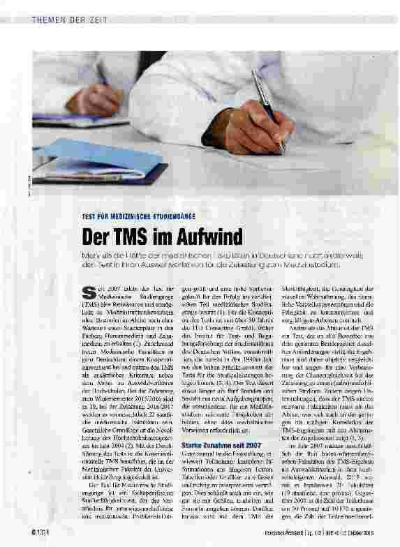 Vorschauseite 1: Der TMS im Aufwind