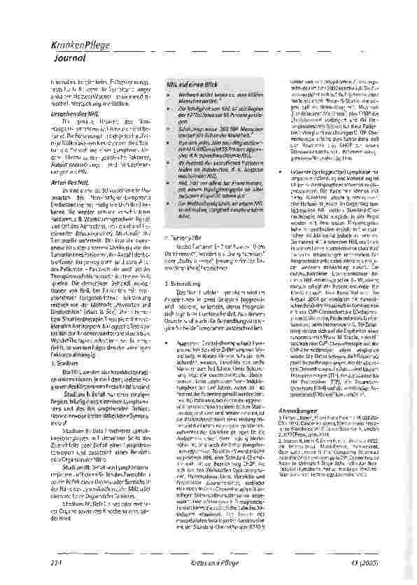 Vorschauseite 3: Erhaltungstherapie mit RituximabNahezu Verdopplung der Remissionsdauer bei Lymphom-Patienten