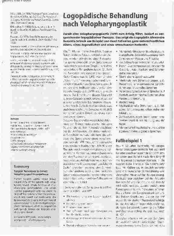 Vorschauseite 3: Operative Techniken zur Korrektur der velopharyn gealen Inkompetenz