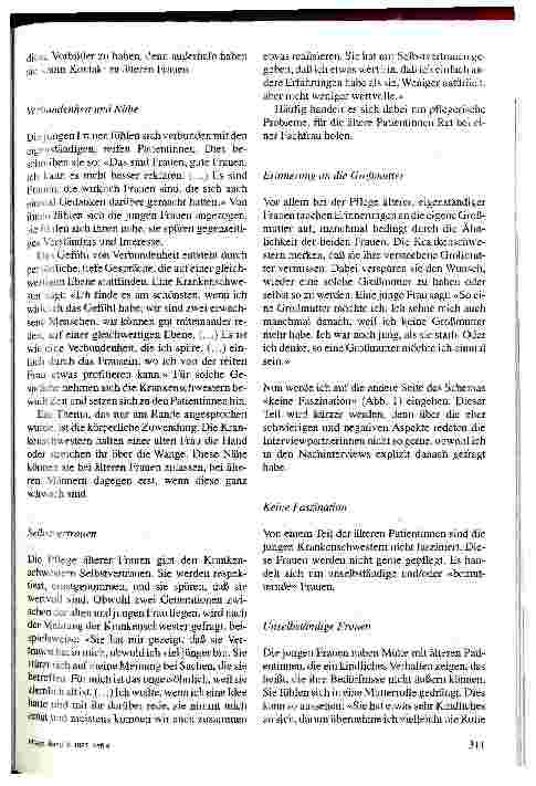 Vorschauseite 4: Wenn Frauen Frauen pflegen Wie erfahren junge Krankenschwestern die Pflege älterer Frauen?