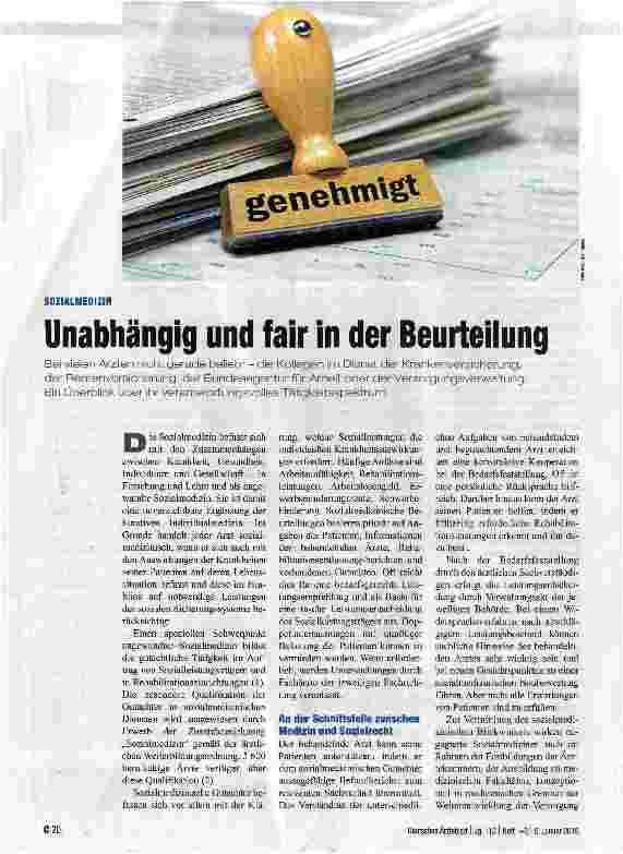 Vorschauseite 1: Unabhängig und fair in der Beurteilung