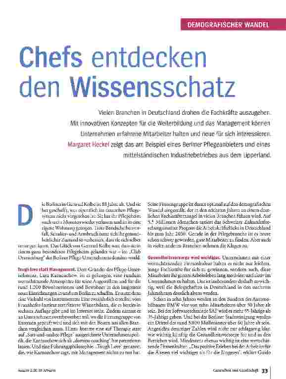 Vorschauseite 2: Chefs entdecken den Wissensschatz