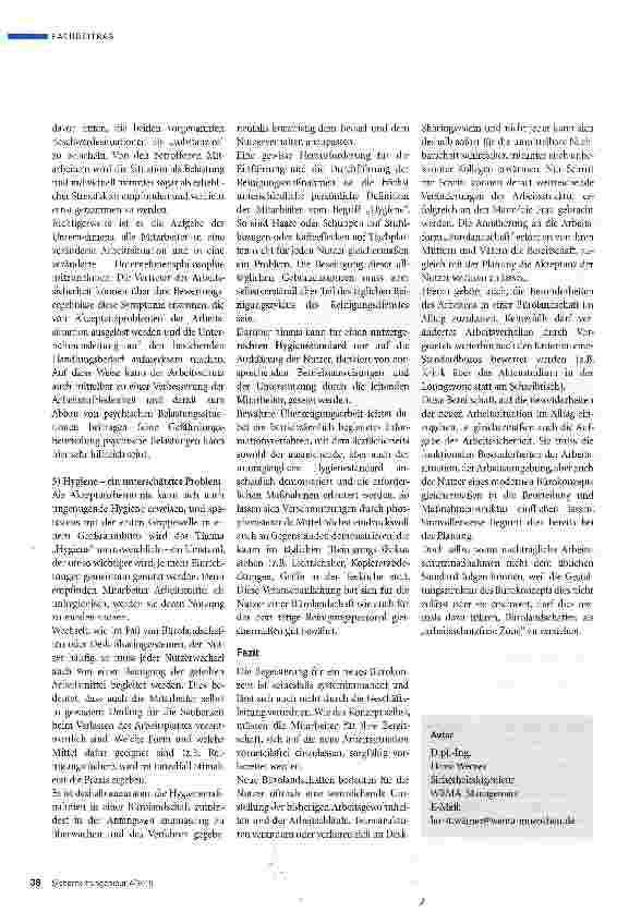 Vorschauseite 5: Arbeitsplatzbelastungen in innovativen Bürokonzepten