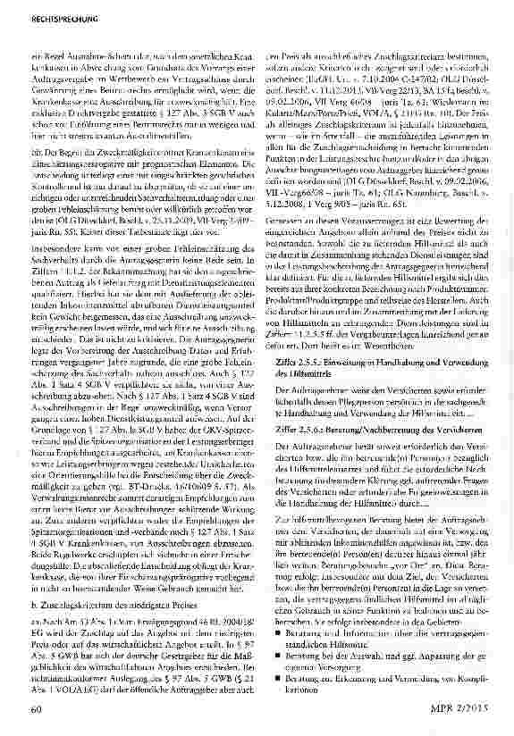 Vorschauseite 3: Hilfsmittelausschreibung: Vorgabe anzubietender Produkte § 127 SGB V; §§ 8, 9 VOL/A EG