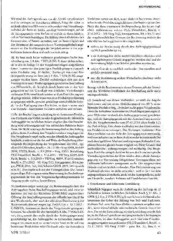 Vorschauseite 6: Hilfsmittelausschreibung: Vorgabe anzubietender Produkte § 127 SGB V; §§ 8, 9 VOL/A EG