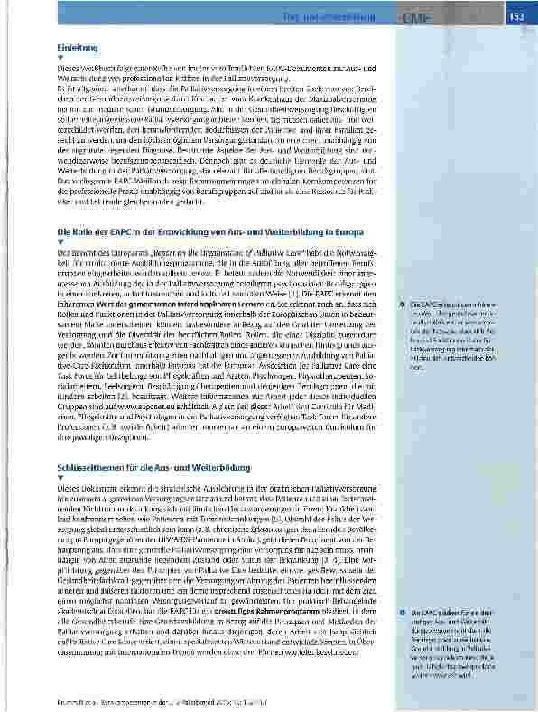 Vorschauseite 2: Kernkompetenzen in der Palliatiwersorgung - ein Weißbuch der European Association for Palliative Care zur Lehre in der Palliativversorgung