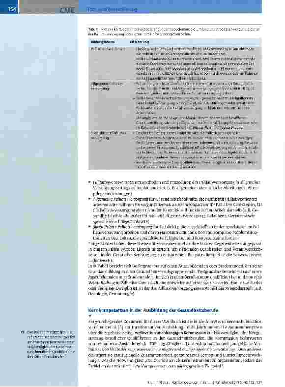 Vorschauseite 3: Kernkompetenzen in der Palliatiwersorgung - ein Weißbuch der European Association for Palliative Care zur Lehre in der Palliativversorgung