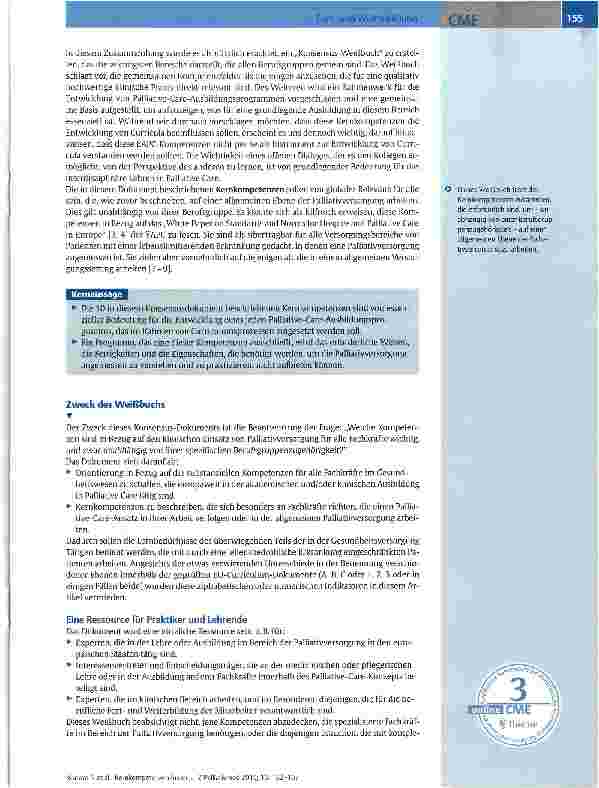 Vorschauseite 4: Kernkompetenzen in der Palliatiwersorgung - ein Weißbuch der European Association for Palliative Care zur Lehre in der Palliativversorgung