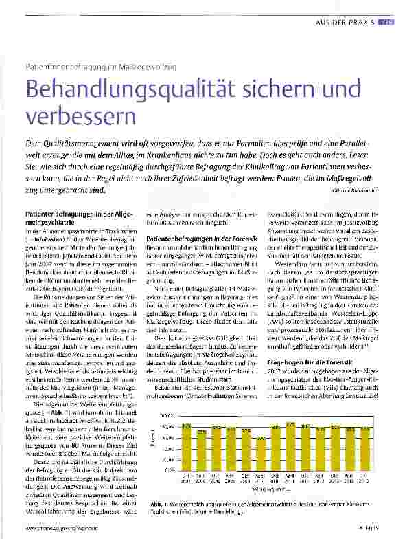 Vorschauseite 1: Behandlungsqualität sichern und verbessern