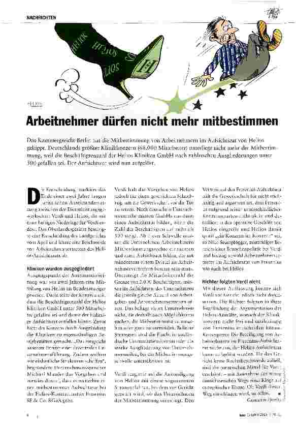 Vorschauseite 1: Arbeitnehmer dürfen nicht mehr mitbestimmen