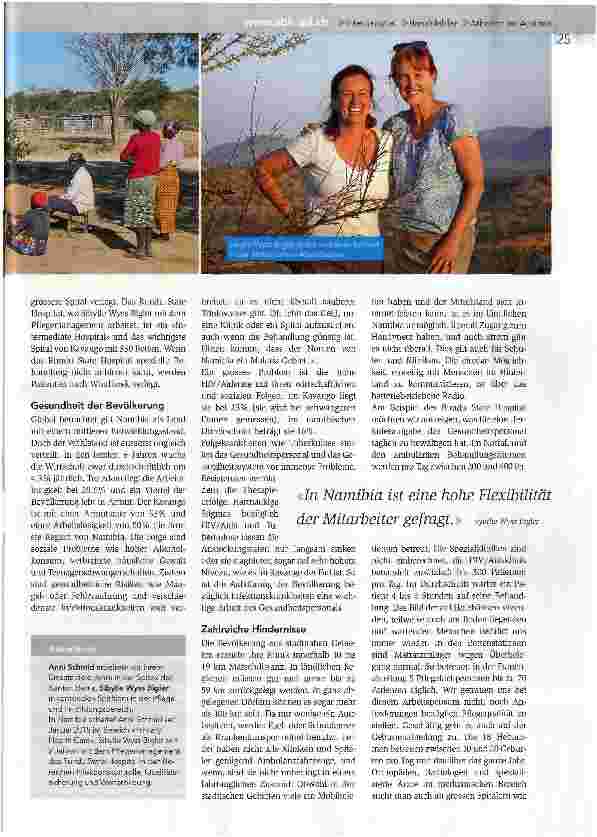 Vorschauseite 2: Leben und arbeiten als Pflegefachfrauen in Namibia
