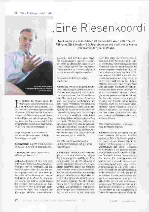 Vorschauseite 1: Eine Riesenkoordinationsaufgabe
