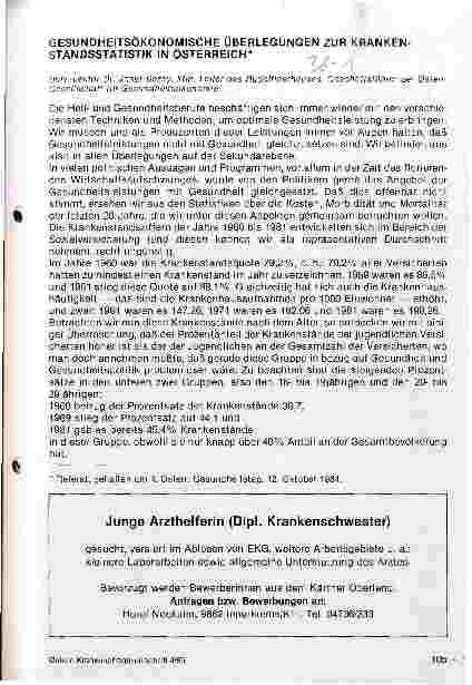 Vorschauseite 1: Gesundheitsökonomische Überlegungen zur Krankenstandsstatistik in Österreich