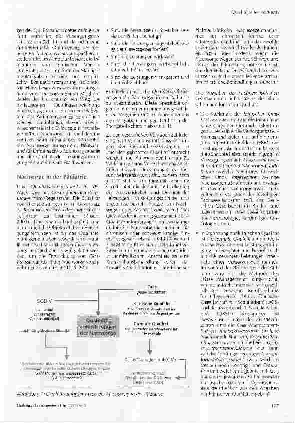 Vorschauseite 2: Qualitätsmanagement in der Nachsorge- Von der Theorie in die Praxis -