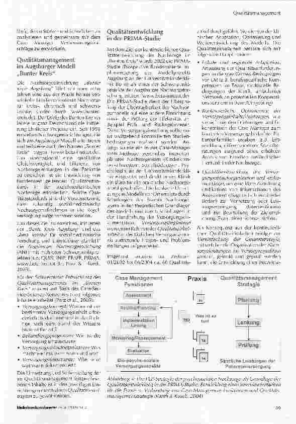 Vorschauseite 4: Qualitätsmanagement in der Nachsorge- Von der Theorie in die Praxis -